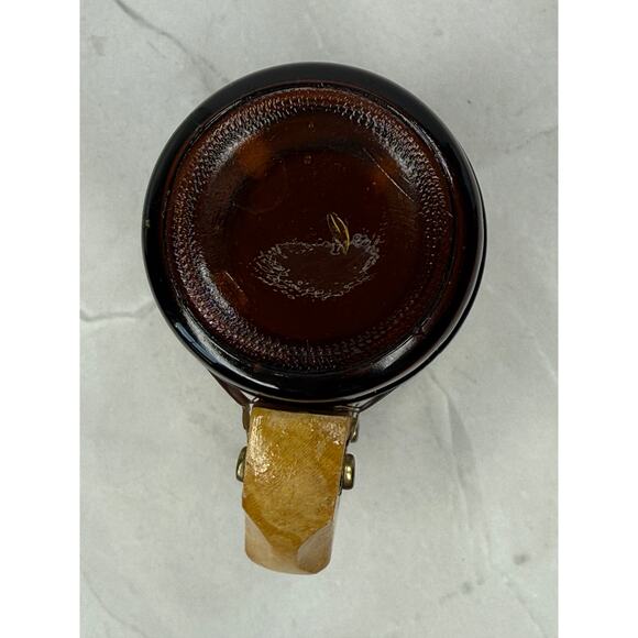 Siesta Ware Brown FLORIDA Toothpick Shot Barrel Glass Wood Handle Gold Trim 4 oz - Picture 5 of 7